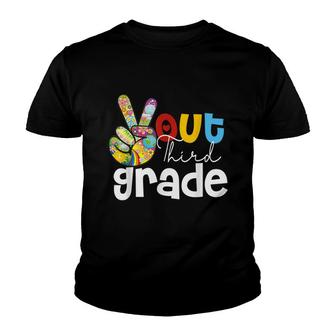 Peace Out Third Grade Tie Dye Funny Graduation 3Rd Grade Youth T-shirt - Thegiftio UK