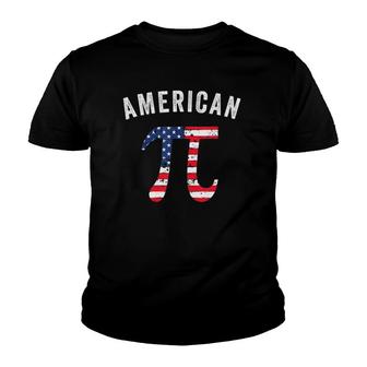 Pi Day American Flag Patriotic Math Nerd 314 July 4Th Gift Youth T-shirt - Seseable
