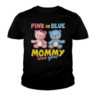 Pink Or Blue Baby Shower Gender Reveal Baby Gender Reveal Party Youth T-shirt - Seseable