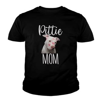 Pitbull Dog Lovers Pittie Mom Mothers Day Gift Pit Bull Kiss Youth T-shirt - Thegiftio UK