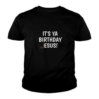 Premium Its Ya Birthday Jesus Christmas Pajama Family Youth T-shirt - Monsterry