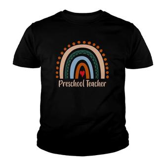 Preschool Teacher Boho Rainbow Back To School Appreciation Youth T-shirt - Thegiftio UK