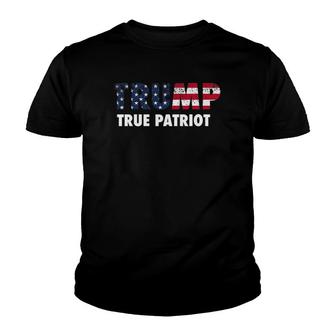 Pro Trump True Patriot American Flag Youth T-shirt - Thegiftio UK