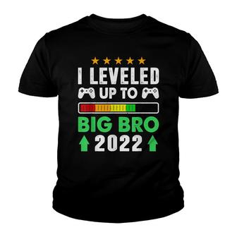 Promoted To Big Bro Funny Leveled Up To Big Brother Est 2022 Youth T-shirt - Seseable