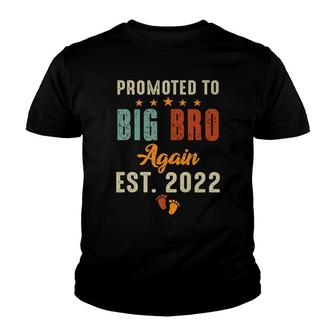 Promoted To Big Brother Again 2022 Vintage Big Bro Again Youth T-shirt - Seseable