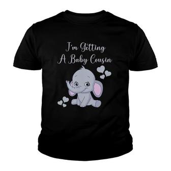 Promoted To Big Cousin Cute Elephant Pregnancy Announcement Youth T-shirt - Thegiftio UK
