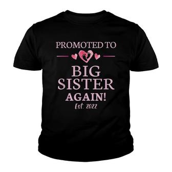 Promoted To Big Sister Again 2022 Big Sister Again Youth T-shirt - Seseable