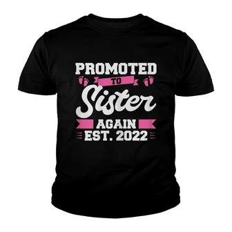 Promoted To Sister Again Est2022 Big Sister Youth T-shirt - Seseable