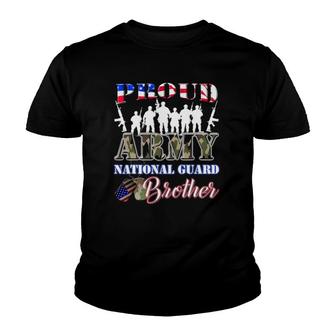 Proud Army National Guard Brother Tee Us Military Gift Youth T-shirt - Thegiftio UK