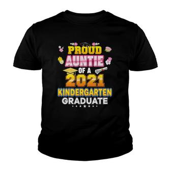 Proud Auntie Of A 2021 Kindergarten Graduate Last Day School Youth T-shirt - Seseable