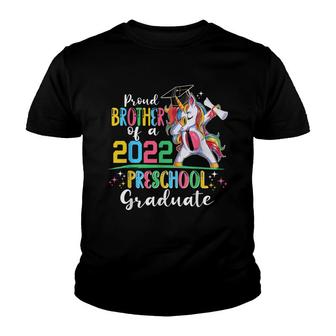 Proud Brother Of 2022 Preschool Graduate Unicorn Grad Senior Youth T-shirt - Thegiftio UK