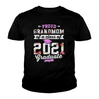 Proud Grandmom Of 2021 Graduate Senior 2021 Graduation Gifts Youth T-shirt - Seseable