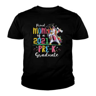 Proud Mom Of A 2021 Pre-K Graduate Unicorn Grad Senior Youth T-shirt - Seseable