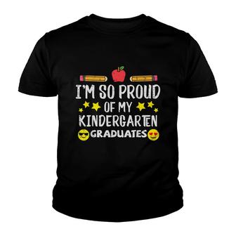 Proud Of My Kindergarten Graduates Last Day School Teacher Youth T-shirt - Thegiftio UK
