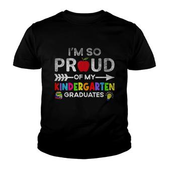 Proud Of My Kindergarten Graduates Last Day School Teacher Youth T-shirt - Thegiftio UK