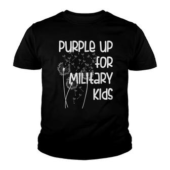 Purple Up For Military Kids - Month Of The Military Child Youth T-shirt - Seseable