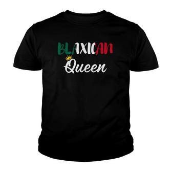 Queen Half Black Half Mexican American Blaxican Youth T-shirt - Thegiftio UK