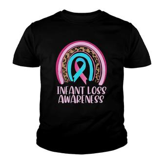 Rainbow Awareness Ribbon Pregnancy Infant Loss Support Gift Youth T-shirt - Thegiftio UK