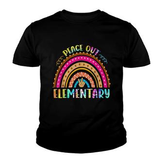 Rainbow Peace Out Elementary Last Day Of School Tie Dye Youth T-shirt - Thegiftio UK