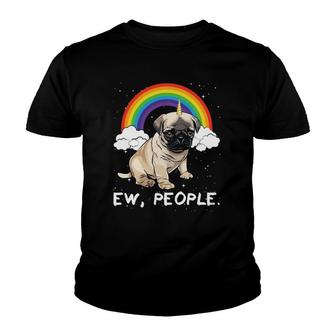 Rainbow Pug Ew People Unicorn Dog Youth T-shirt - Thegiftio UK