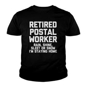 Retired Postal Worker Funny Postal Clerk Post Office Youth T-shirt | Mazezy