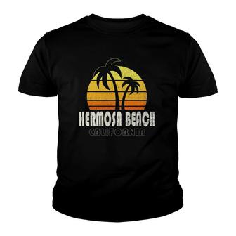 Retro Hermosa Beach Ca Beach Vacation Youth T-shirt - Thegiftio UK