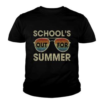 Retro Last Day Of School- Schools Out For Summer Teacher Day Youth T-shirt - Seseable