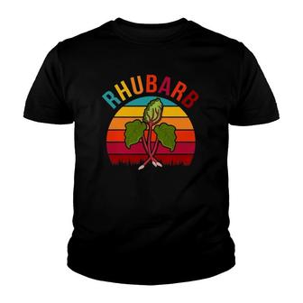 Retro National Strawberry Rhubarb Pie Day Vaporwave Rhubarb Youth T-shirt | Mazezy