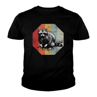 Retro Racoon Trash Panda Raccoon Youth T-shirt - Thegiftio UK