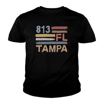 Retro Tampa Area Code 813 Residents State Florida Youth T-shirt - Thegiftio UK