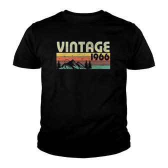 Retro Vintage 1966 Graphics 55Th Birthday Gift 55 Years Old Youth T-shirt - Seseable