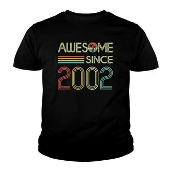 Retro Vintage 20Th Birthday Gifts Awesome Since 2002 Ver2 Youth T-shirt | Mazezy
