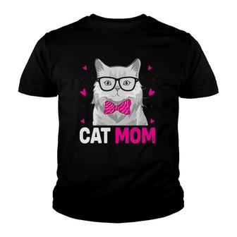 Retro Vintage Best Cat Mom Ever Funny Cat Mommy V3 Youth T-shirt - Thegiftio UK