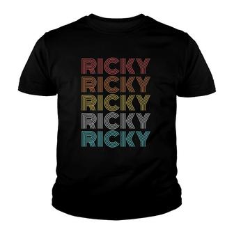 Retro Vintage Ricky Personalized Custom Youth T-shirt - Thegiftio UK