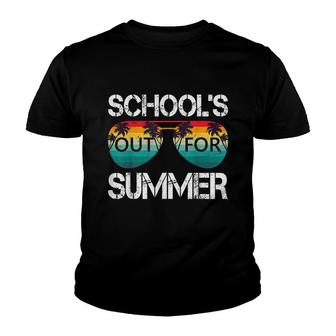 Retro Vintage Style Summer Dress Schools Out For Summer Youth T-shirt - Thegiftio UK