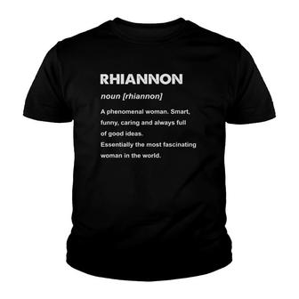 Rhiannon Name Personalized Custom Rhiannon Youth T-shirt - Thegiftio UK