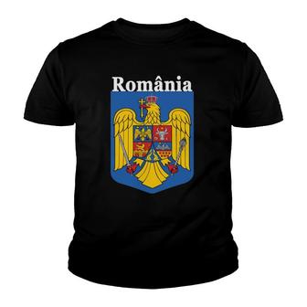 Romanian Language Eagle Coat Of Arms Youth T-shirt | Mazezy