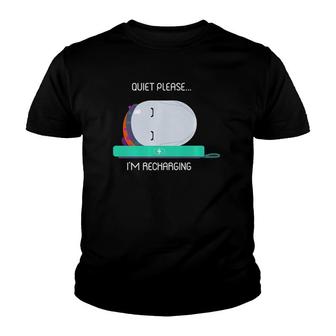 Ron’S Gone Wrong Quiet Please I’M Recharging Youth T-shirt - Thegiftio UK