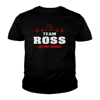 Ross Surname Proud Family Team Ross Lifetime Member V2 Youth T-shirt - Thegiftio UK