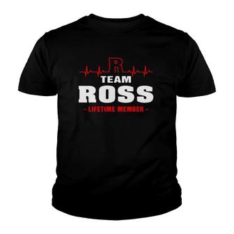 Ross Surname Proud Family Team Ross Lifetime Member Youth T-shirt | Mazezy