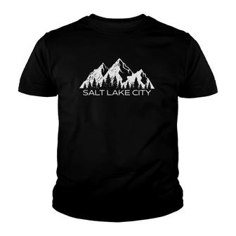 Salt Lake City Salt Lake City Utah Mountain Gift Youth T-shirt | Mazezy