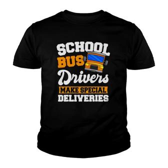 School Bus Driver Yellow Shuttle Student Service Vehicle Youth T-shirt - Seseable