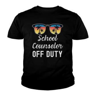 School Counselor Off Funny Duty Retro Vintage Youth T-shirt - Thegiftio UK