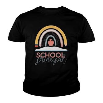 School Principal Boho Rainbow Day Back 2 School Youth T-shirt - Thegiftio UK