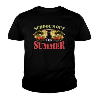 Schools Out For Summer Happy Last Day Of School Graduation Vacation Trip Vintage Youth T-shirt - Seseable