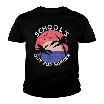 Schools Out For Summer Last Day Of School Retro For Teacher Youth T-shirt - Seseable