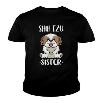 Shih Tzu Sister Long Haired Shih Tzu Dog Puppy Toy Youth T-shirt - Thegiftio UK
