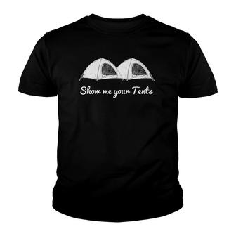 Show Me Your Tents Funny Outdoor Camping V2 Youth T-shirt - Thegiftio UK