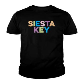 Siesta Key Florida Colorful Vacation Youth T-shirt - Thegiftio UK