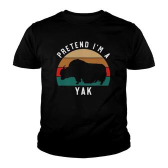 Simple Halloween Costume For Yak Lover Pretend Im A Yak Youth T-shirt - Thegiftio UK